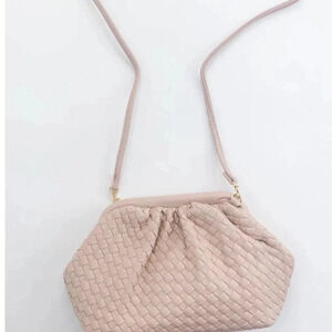 Urban Expressions Pink Woven Crossbody Bag